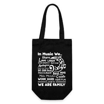 Music Teacher Music Teacher Family - Gift Bag for Bottles - black - Front