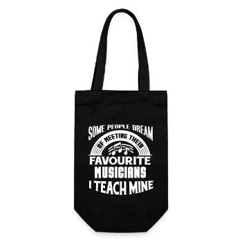 Music Teacher Music Teacher Favourite Musicians - Gift Bag for Bottles - black - Front