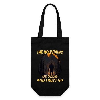 The Mountains Are Calling and I Must Go - Gift Bag for Bottles - black - Front