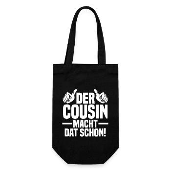 Cousin - Geschenkbeutel für Flaschen - Schwarz - Vorne