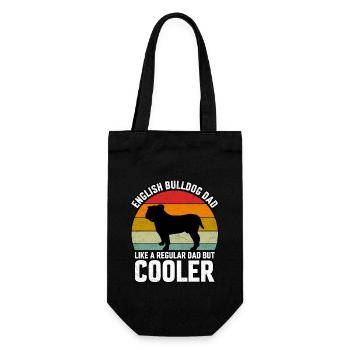 English bulldog dad like a regular dad but cooler - Gift Bag for Bottles - black - Front
