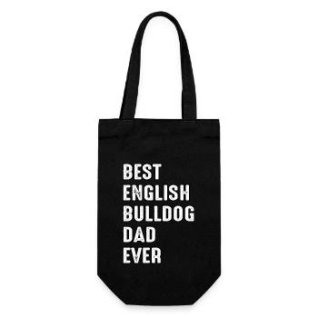 Best English Bulldog Dad ever - Gift Bag for Bottles - black - Front