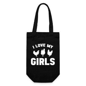 J’aime mes filles - - Sac à bouteille - noir - Devant