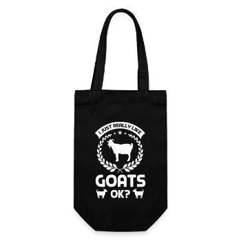 I just really like goats - - Gift Bag for Bottles - black - Front
