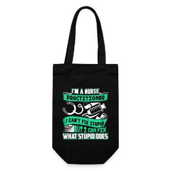 Nurse Practitioner Nurse Practitioner Can't Fix - Gift Bag for Bottles - black - Front