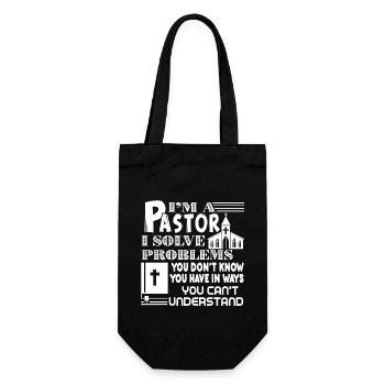 Pastor Pastor I Solve Problems - Gift Bag for Bottles - black - Front