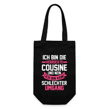 Cousinee - Geschenkbeutel für Flaschen - Schwarz - Vorne
