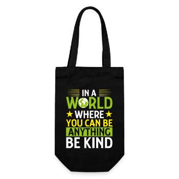 In a World Where You Can Be Anything, Be Kind - Geschenkbeutel für Flaschen - Schwarz - Vorne