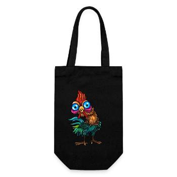 Drôle de poulets de coq Amoureux de l’élevage de poulets - Sac à bouteille - noir - Devant