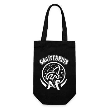 Sagittarius AF Sign Of Zodiac Horoscope - Gift Bag for Bottles - black - Front