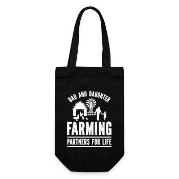 Père et fille - partenaires agricoles pour la vie - - Sac à bouteille - noir - Devant