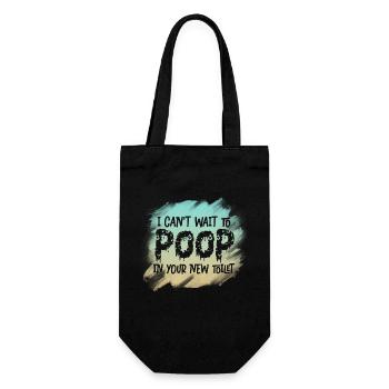 J'ai hâte de faire caca dans tes nouvelles toilettes - Sac à bouteille - noir - Devant