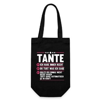 Godmother Aunt - Gift Bag for Bottles - black - Front