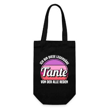 Godmother Aunt - Gift Bag for Bottles - black - Front