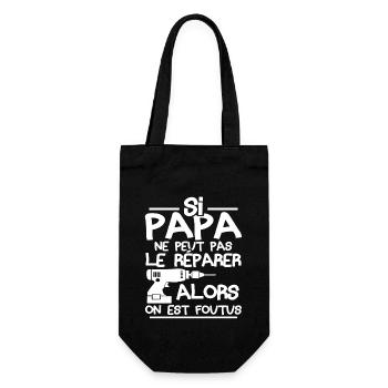 Si papa ne peut pas réparer alors on est foutus - Sac à bouteille - noir - Devant
