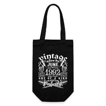 1992 June 1992 anniversary June 1992 June - Gift Bag for Bottles - black - Front