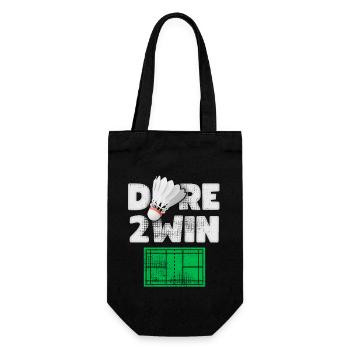 Federball, Badminton Spruch, Federballspiel - Geschenkbeutel für Flaschen - Schwarz - Vorne