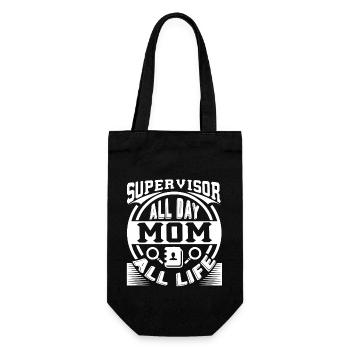 Supervisor Supervisor Mom - Gift Bag for Bottles - black - Front