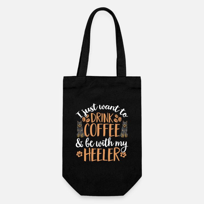 Australian Cattle Dog Red Blue Heeler - Gift Bag for Bottles - black