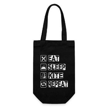 Eat Sleep Kite Repeat - Gift Bag for Bottles - black - Front