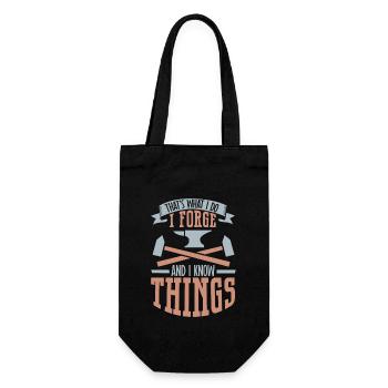Blacksmith Metalworker Bladesmith Metal - Gift Bag for Bottles - black - Front