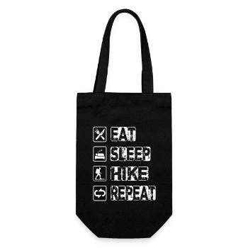 Eat Sleep Hike Repeat - Gift Bag for Bottles - black - Front