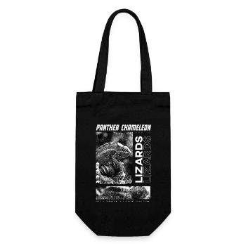 Panther Chamäleon Modern Streetwear Reptilienpfleger - Geschenkbeutel für Flaschen - Schwarz - Vorne