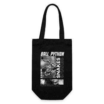 Ball Python Modern Streetwear Reptilienpfleger - Geschenkbeutel für Flaschen - Schwarz - Vorne