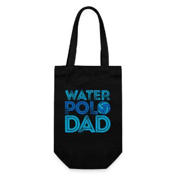 Wasserball Papa Vatertag Sport Fan Spieler Trainer - Geschenkbeutel für Flaschen - Schwarz - Vorne