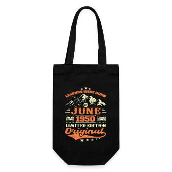 Juin 1950 Anniversaire Né en 1950 Juin Cadeau - Sac à bouteille - noir - Devant