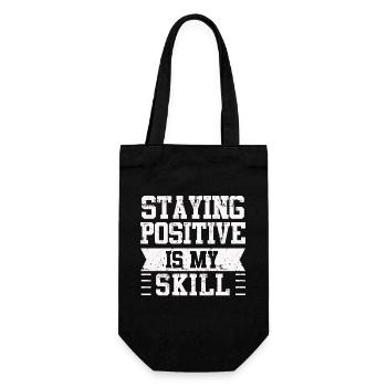 Rester positif est ma compétence - Sac à bouteille - noir - Devant