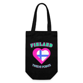 Finland Twelve Points - 12 points for Finland - Gift Bag for Bottles - black - Front