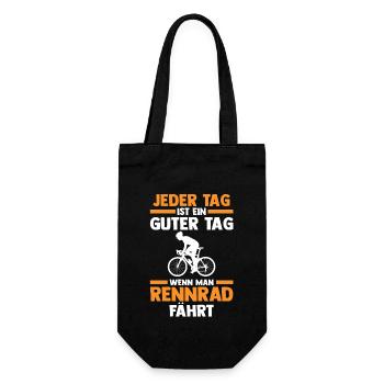 Fahrrad Rennradfahrer Rennrad - Geschenkbeutel für Flaschen - Schwarz - Vorne