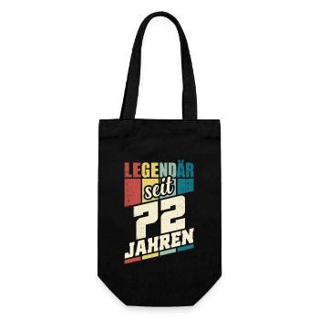 72. Geburtstag Legendär Seit 72 Jahren Legende 72 - Geschenkbeutel für Flaschen - Schwarz - Vorne