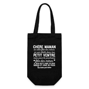 Fête Des Mères Pour Femme Enceinte - Sac à bouteille - noir - Devant