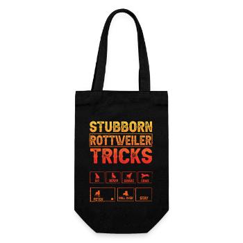 Stubborn Rottweiler Tricks - Geschenkbeutel für Flaschen - Schwarz - Vorne