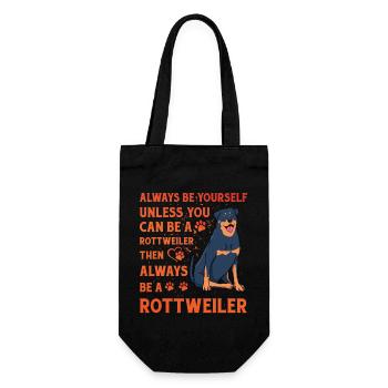 Rottweiler drôle de dicton - Sac à bouteille - noir - Devant