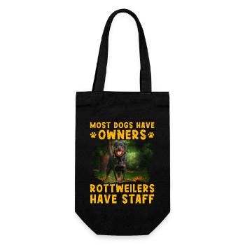 La plupart des chiens ont des propriétaires Les rottweilers ont du personnel - Sac à bouteille - noir - Devant