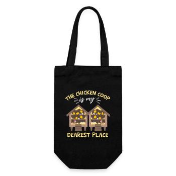 The Chicken Coop Is My Dearest Place - Gift Bag for Bottles - black - Front