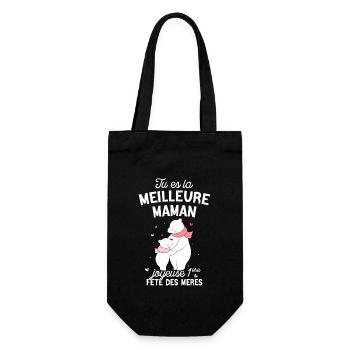 Body Bébé Meilleure Maman 1ère Fête Des Mères - Sac à bouteille - noir - Devant