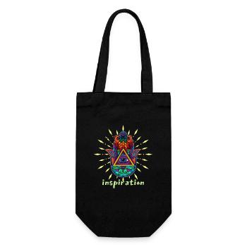 Hand of Hamsa Talisman Yoga Protection Buddha - Gift Bag for Bottles - black - Front
