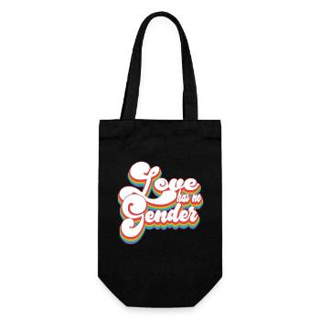 Pride Month LGBTQ - No Gender for Love - Gift Bag for Bottles - black - Front