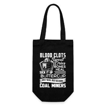 Coal Miner Real Men Become Coal Miners - Gift Bag for Bottles - black - Front