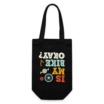 Is my bike ok? Lustig - Geschenkbeutel für Flaschen - Schwarz - Vorne