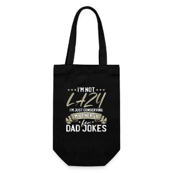 Dad Joke Sarcastic Humor - Gift Bag for Bottles - black - Front