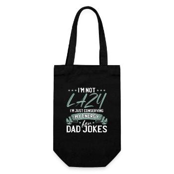 Lustige Papa-Witze Vatertag Papa Humor - Geschenkbeutel für Flaschen - Schwarz - Vorne