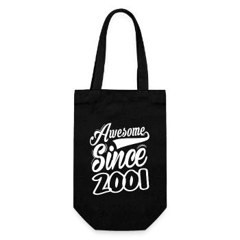 Awesome Since 2001 - Gift Bag for Bottles - black - Front