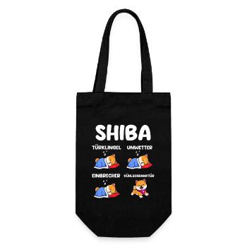Hund Shiba Inu - Geschenkbeutel für Flaschen - Schwarz - Vorne