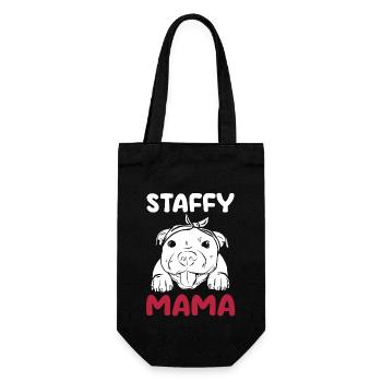 Dog Staffy Mama - Gift Bag for Bottles - black - Front