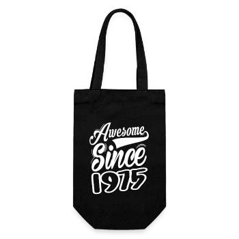 Awesome Since 1975 - Gift Bag for Bottles - black - Front